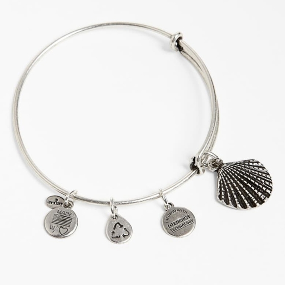 Alex and Ani Jewelry - Alex & Ani Silvertone Seashell Bangle Bracelet